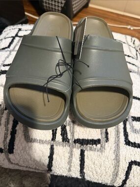 Avia Olive Green Slide Sandals